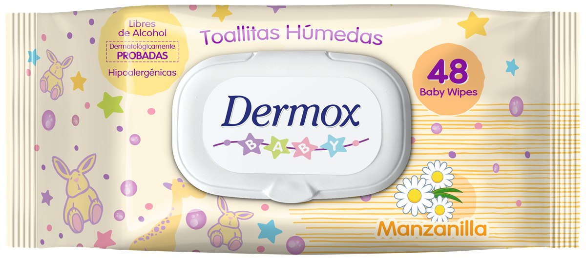 Dermox Baby Toallitas Húmedas Manzanilla 48 unidades